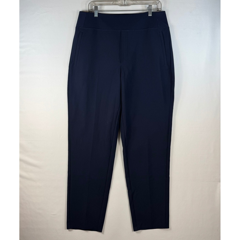 Athleta Brooklyn Ankle Pants Navy Blue Women 14 Tall Stretch Tapered Trousers